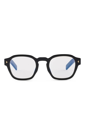 Prada Eyewear stripe-detailing glasses - Black