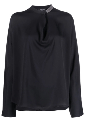 Fabiana Filippi crystal-embellished blouse - Grey