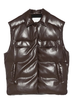 Nanushka padded pocket gillet - Brown