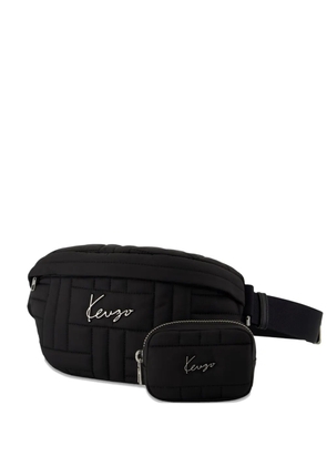 Kenzo quilted logo belt bag - Black