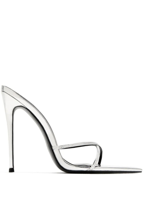 Femme La 120mm Donatella metallic stiletto sandals - Silver