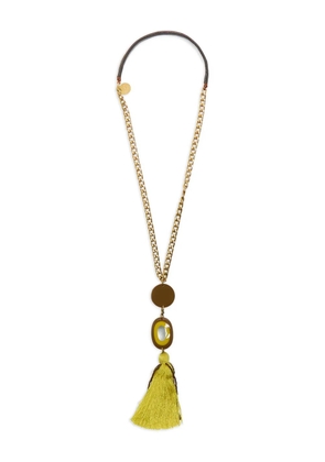MALIPARMI chain tassel-pendant necklace - Yellow