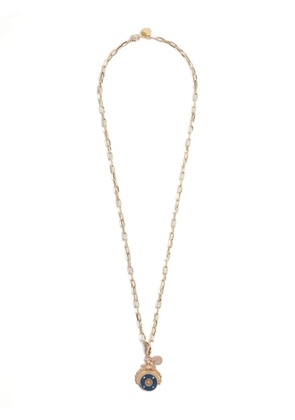 La DoubleJ medallion charm pendant - Gold