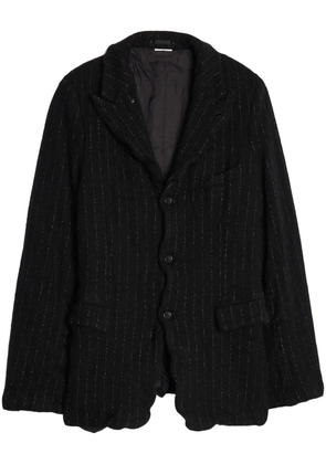 Comme des Garçons Homme Plus pinstripe asymmetric wool blazer - Black