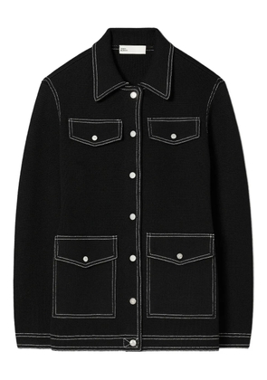 Tory Burch topstitch jacket - Black