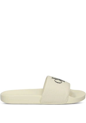 Calvin Klein Jeans logo-embellished slides - Neutrals