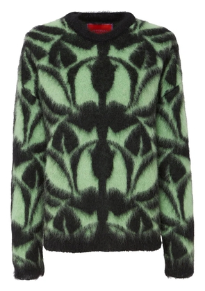 La DoubleJ intarsia-knit long-sleeve jumper - Green