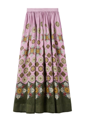 La DoubleJ floral-print maxi skirt - Pink