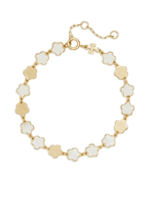 Tory Burch flower-shaped gold bracelet