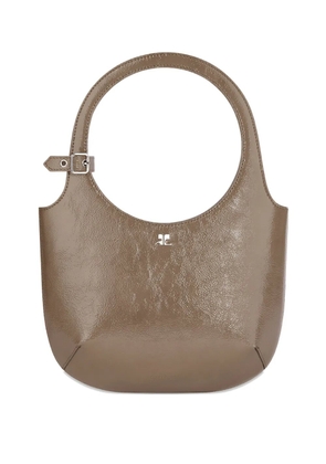 Courrèges Holy leather tote bag - Neutrals