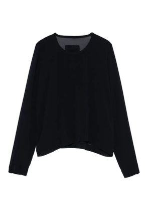 Private 0204 sheer-panel long-sleeve top - Black