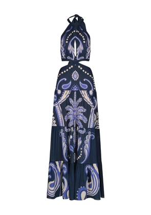 Johanna Ortiz Bloom cut-out maxi dress - Blue