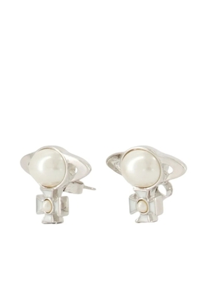 Vivienne Westwood Gaby Orb pearl earrings - Silver