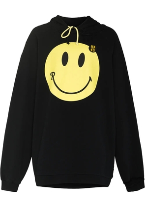 Raf Simons x Smiley oversized distressed hoodie - Black