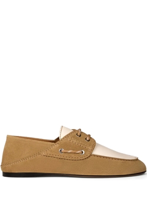 SANDRO two-tone lace-up loafers - Neutrals