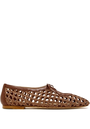 Andrea Gomez Amelia woven ballet flats - Brown