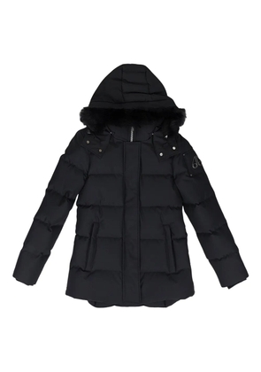 Moose Knuckles Cloud 3Q down puffer shearling-trim jacket - Black