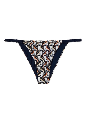 La DoubleJ Fonda geometric-print string bikini bottom - White