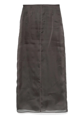 Fabiana Filippi organza midi skirt - Grey
