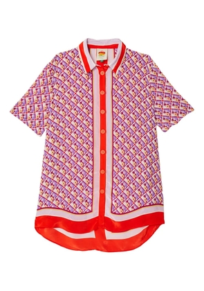 FARM Rio graphic-pineapple buttoned shirt - Purple