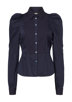 Temperley London puff-sleeve button-fastening shirt - Blue