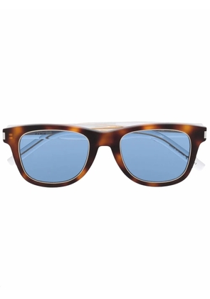 Saint Laurent Eyewear tortoiseshell wayfarer-frame sunglasses - Brown