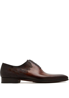 Magnanni embossed-detail Oxford shoes - Brown