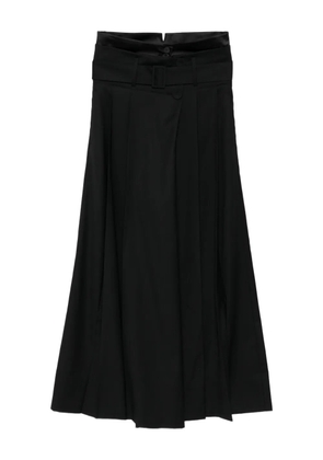 Gaze De Lin layered pleated trousers - Black