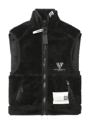 Maison MIHARA YASUHIRO fleece zip-up vest - Black