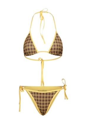 House of Sunny check triangle swimsuit - Yellow