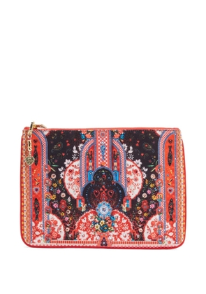 Camilla small canvas clutch bag - Red