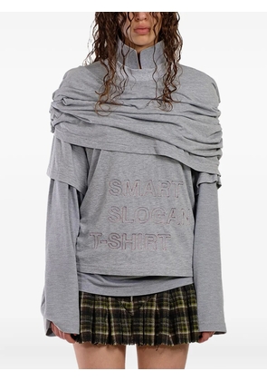 Natasha Zinko draped long sleeve T-shirt - Grey