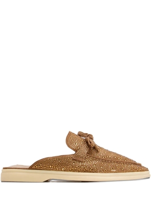 NICOLI Jezelinda bow-detail mules - Brown