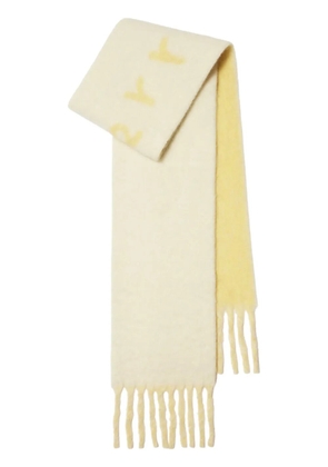 Burberry logo-intarsia reversible scarf - Yellow