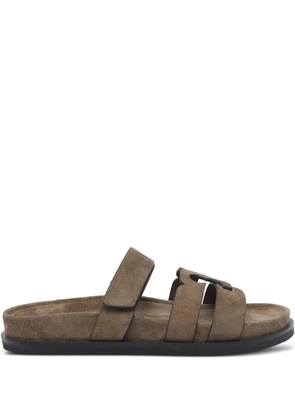 Tory Burch Ines logo suede sandals - Brown