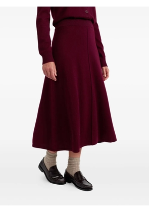 Chinti & Parker cashmere-blend skirt - Red