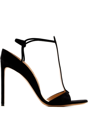 Francesco Russo 105mm T-bar stiletto sandals - Black