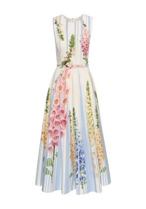 Oscar de la Renta Foxglove Trompe L’oeil dress - White