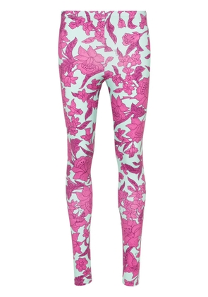 La DoubleJ floral-print mid-rise leggings - Purple