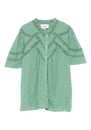Ba&Sh lace-insert cotton top - Green