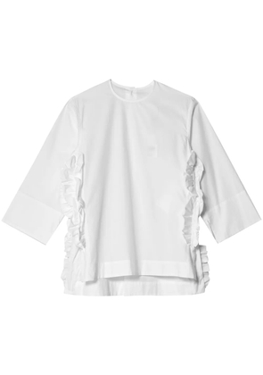 Comme des Garçons TAO ruffle-embellished cotton blouse - White