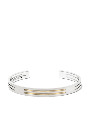 Le Gramme 18kt yellow gold and brushed titanium Ribbon bracelet - Silver