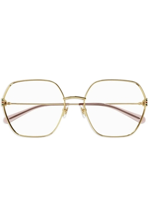 Gucci Eyewear geometric-frame glasses - Gold