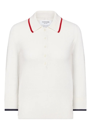 Thom Browne Browne 65 cashmere polo top - White
