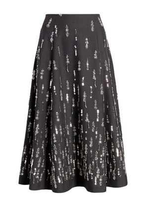 Cinq A Sept Selene embellished midi skirt - Grey