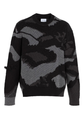 Barrie patterned-intarsia sweater - Black