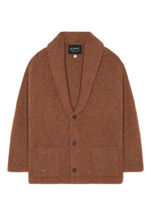 Alanui shawl-collar button cardigan - Brown