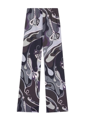 PUCCI orchidee print straight trousers - Grey
