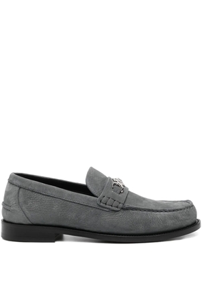 Versace logo penny loafers - Grey