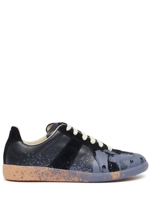 Maison Margiela Replica Paint leather sneakers - Black